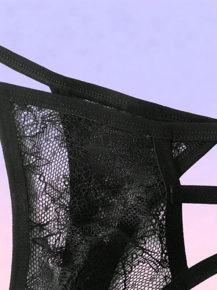 Men's sexy lace hollow out Underwear